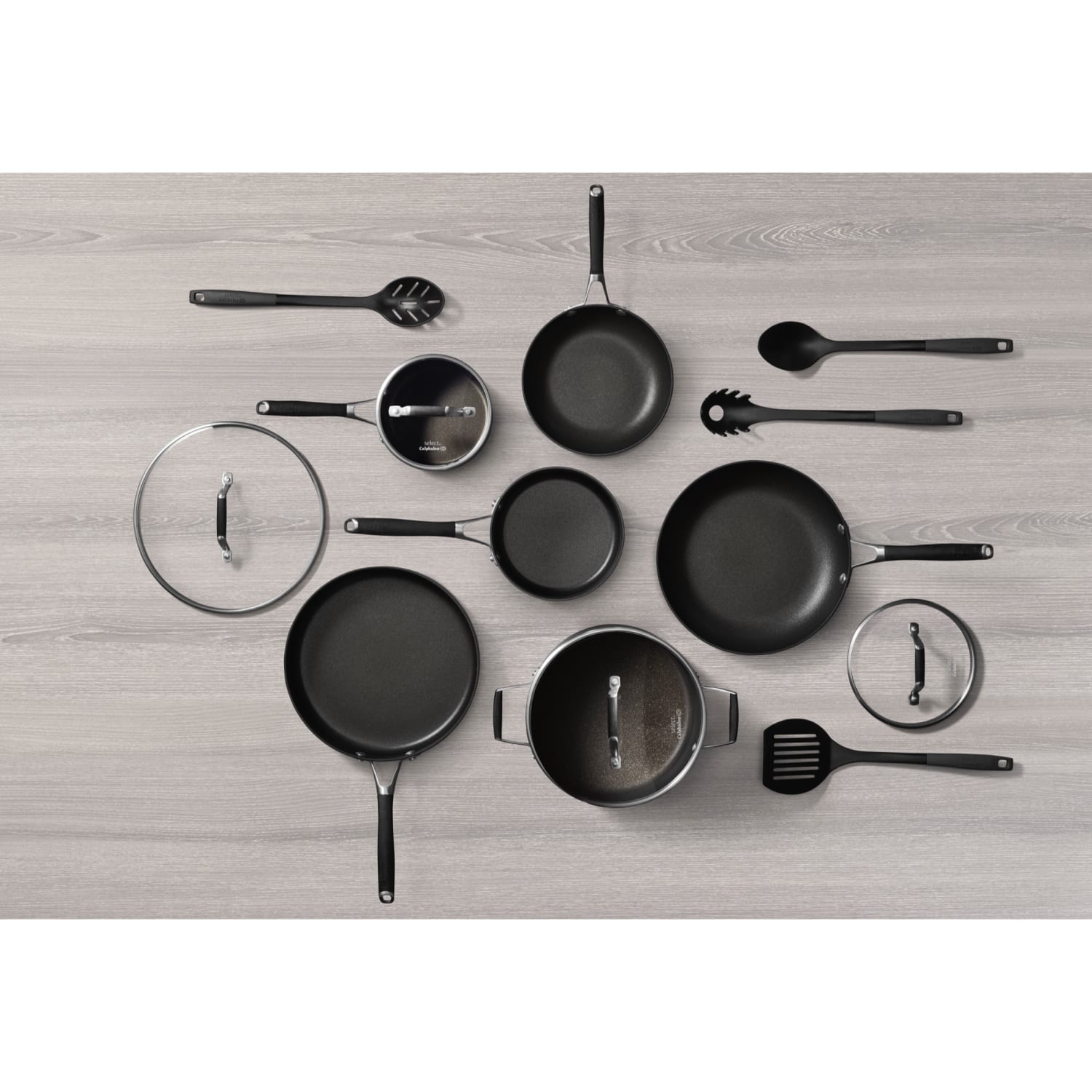Select By Calphalon Hard-Anodized Nonstick Pots and Pans, 14-Piece Cookware Set
