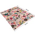 thumbnail image 4 of Dogs with Flowers Blanket,Comfortable Soft Flannel Throw Blanket,All Season,Warm Lightweight Blankets for Sofa Bed Couch Living Room Chair,50"x60"(130x150cm), 4 of 4