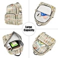 thumbnail image 5 of FORMRS Mini Backpack Purse for Women Travel Daypack Casual Shoulder Bag, Beige Wildflowers, 5 of 7