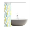 thumbnail image 3 of WOPOP Tropical Shower Curtain, Blue Yellow Pineapples Polyester Fabric Shower Curtain Bathroom Sets 66x72 Inches, 3 of 3