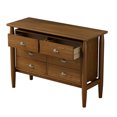 thumbnail image 4 of Modern 6-Drawer Double Dresser Storage Cabinet Mid Century Storage Organizer Closet for Living Room Bedroom Walnut, 4 of 6