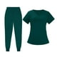 thumbnail image 3 of Conjunto de traje médico para mujer, ropa de trabajo lavable a máquina, suave, con bolsillos, uniforme para enfermería, pantalones para correr SG, 3 of 8