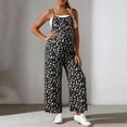 thumbnail image 4 of HBGVBA Maternity Boho Jumpsuit Sleeveless Overalls Boho Print Long Sling Adjustable Waist Loose Breathable Summer Outer Overalls, 4 of 5