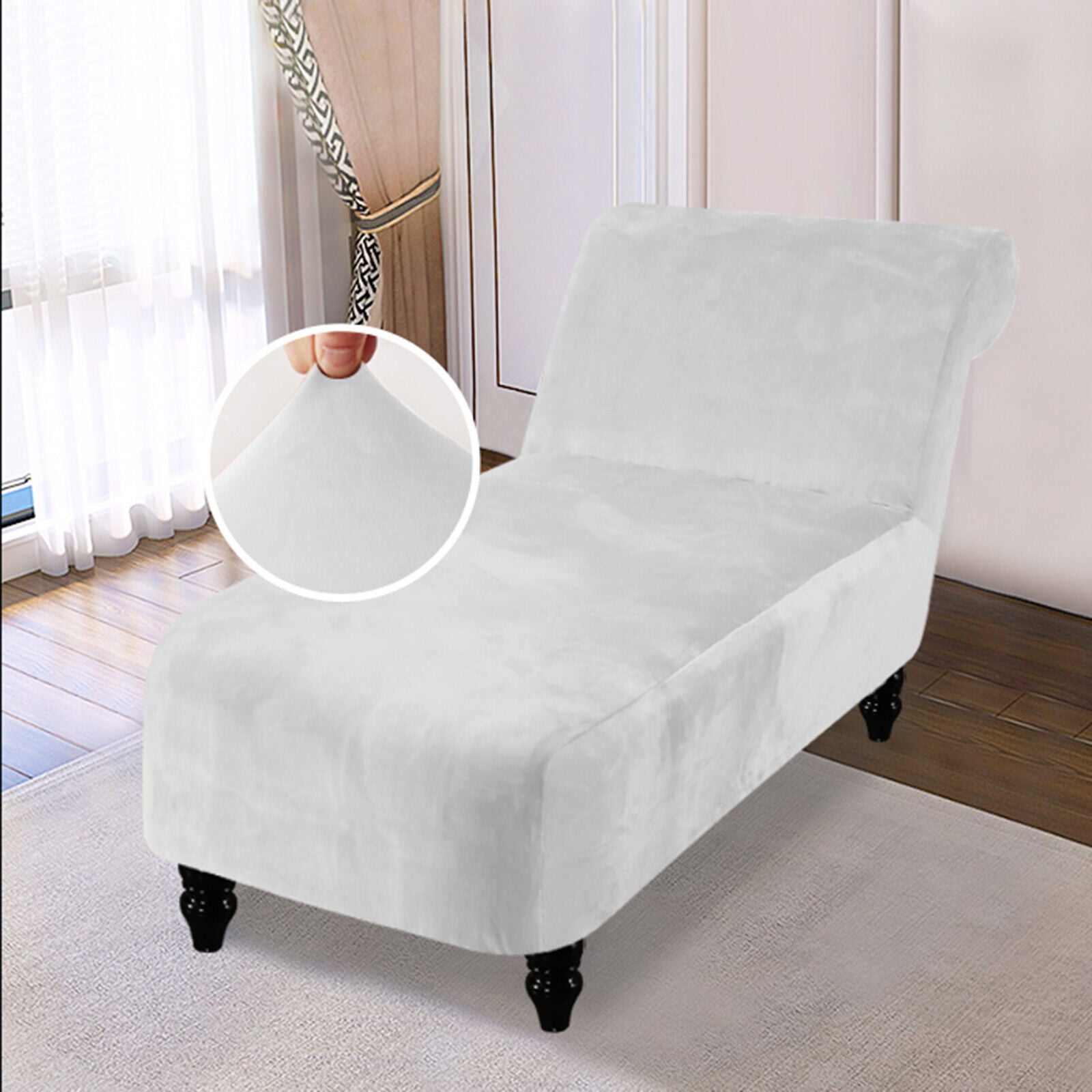 TOPCHANCES Chaise Lounge Slipcover, Armless Chaise Sofa Cover, Stretch