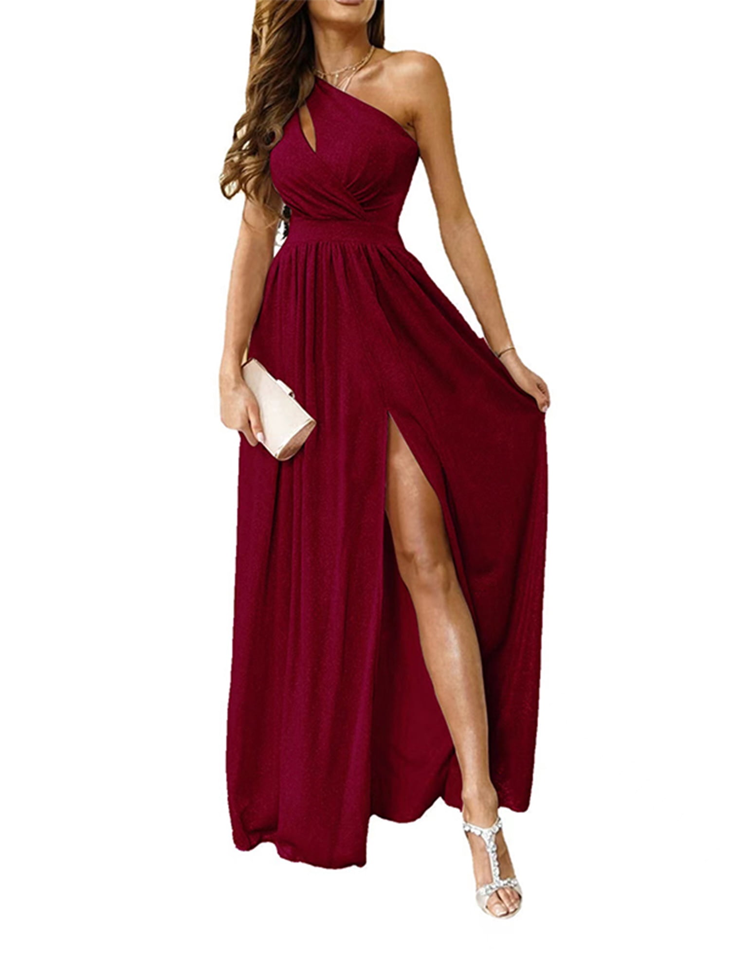 Frontwalk Womens Gown Evening Dress Sexy High Slit Cocktail Maxi Dress