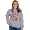 thumbnail image 3 of God is Bigger Than Cancer BCA Ribbon Women Plus Size Crewneck Sweatshirt Brisco Brands 4X, 3 of 5