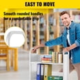 thumbnail image 3 of VEVOR Book Cart Single Sided L-Shaped , Rolling Book Cart with 4 Inch Lockable Wheels, for Home Shelves Office and School Book Truck in White, 3 of 9