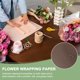 thumbnail image 4 of Papel para envolver flores Uxcell, papel de ramo impermeable de color sólido marrón, 20 hojas, 4 of 7
