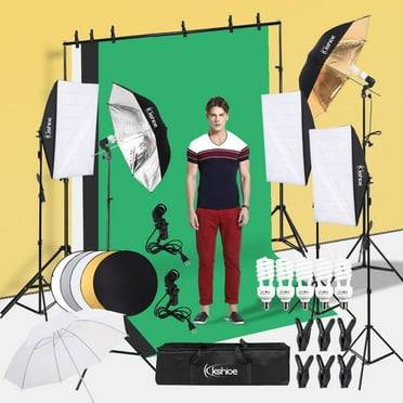 Zimtown 30pcs Photo Studio Photography Lighting Kit Umbrella Softbox Backdrop Stand Set