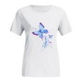 thumbnail image 2 of Herrnalise Women Printed Plus Size O-Neck T-Shirts Cat Print Short Sleeve Graphic Tee Tops, 2 of 4