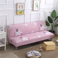 thumbnail image 3 of Funda elástica para sofá cama con diseño floral, sin reposabrazos, con todo incluido, antiarañazos, para sofá de 3 plazas, para sala de estar, 3 of 5