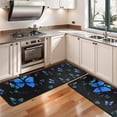 thumbnail image 3 of Kitchen Rugs Sets Of 2,Black Butterfly Pattern Anti Fatigue Kitchen Mat Rugs Non Slip Washable,Decorative Kitchen Floor Mats for Kitchen,Sink,Laundry,17"x47"+17"x47", 3 of 5