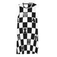 thumbnail image 3 of Chessboard Spring Summer Dresses for Women Fashion T-shirt Dress Casual Sleeveless Loose Sundress with Pockets, 3 of 5