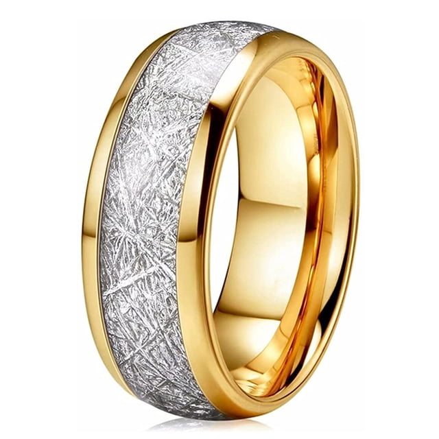 Anillo de suministro Minnieouse Acero inoxidable Piedra para hombre Oro 6#