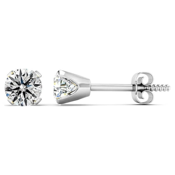 SuperJeweler Nearly 3/4 Carat Diamond Stud Earrings in 14 Karat White Gold for Women