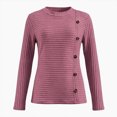 thumbnail image 5 of cocolona Womens Fall Sweater Plus Size Long Sleeve Decorative Buckle Crew Neck Sweaters, 5 of 7