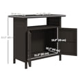 thumbnail image 3 of Outsunny Armoire de Rangement en Osier, Buffet d'Extérieur, Café Foncé, 3 of 10