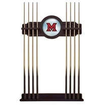 Miami University (OH) Solid Wood Cue Rack with a English Tudor Finish