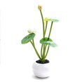 thumbnail image 1 of Artificial Potted Flower Mini: Decorative Faux Lotus Flower Home Tabletop Decor, 1 of 3