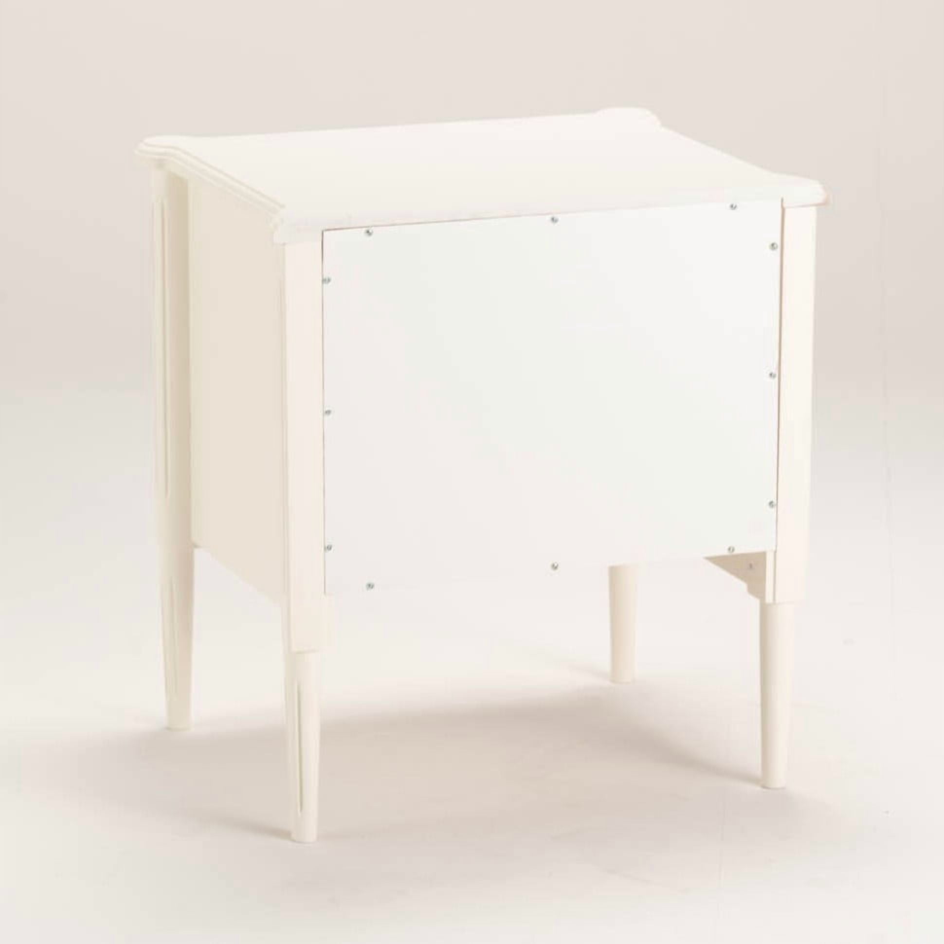Design House Oxford End Table with Drawers, Antique White