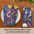 thumbnail image 4 of JSTEL Math Cartoon Colorful Cloth Napkins Set of 6, 20x20 Inch Washable and Reusable Napkin for Decoupage Dinner Party Everyday Use, 4 of 6