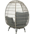 thumbnail image 6 of SAFAVIEH Emmett Outdoor Patio Egg Chair, Grey, 6 of 11