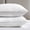 Striped White, variant on Bed Pillows  Size Set of 2, Firm Support Down Alternative Gusseted Pillows for Side, , or  Sleepers, White
