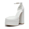 thumbnail image 1 of Tacones Plataforma Gruesos para Mujer DREAM PAIRS Blanco Talla 9.5, 1 of 9