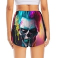 thumbnail image 2 of Lsque Modern Abstract Colorful Skull A Printed Women's Running Shorts with Liner Pockets,Elastic Quick Dry Workout Athletic Gym Yoga Shorts,Womens High Waist Shorts-Medium, 2 of 9