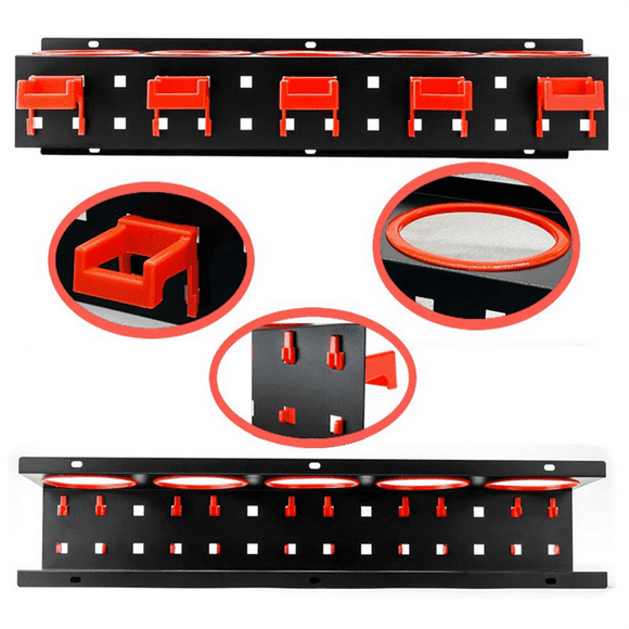 Sprays Bottle Storage Rack Mounted Bracket with Hooks Accessories Sprays Can Organizer Display Hanging Garage Workplace