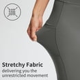 thumbnail image 3 of BALEAF Women's 8" Active Bike Shorts High Waist with Pockets Gray S, 3 of 6