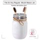 thumbnail image 4 of Juego de tapas para accesorios de baño Mason Jar (4 unidades), tarros no incluidos, dispensador de jabón, soporte para cepillo de dientes y tapas para tarros de almacenamiento de boticario para tarros, 4 of 5