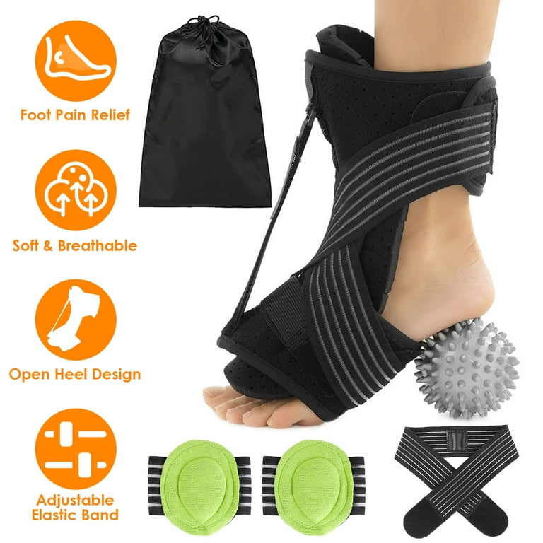 iMountek Plantar Fasciitis Night Splint Foot Drop Pain Relief Adjustable  Ankle Brace Ankle Pain Relief 