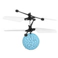 thumbnail image 4 of Juguete de bola voladora Carga USB inteligente Luz LED fría Hoja de viento resistente Juguete volador interactivo para niños para interiores y exteriores Azul, 4 of 12