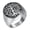 Silver, variant on Tree of Life Signet Rings for Men 21mm Round Stainless Steel Engraved Symbol Wide Band Vintage Gothic Personalized Gift Jewelry Silver 8