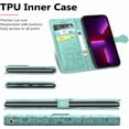 thumbnail image 4 of for iPhone 13 Pro Max (6.7 Inch) Cartoon Cute Wallet Case,Cat Dog Style Flip Phone Cover with ID Card Holder PU Leather Cases for iPhone 13 Pro Max MG Green, 4 of 14