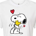 thumbnail image 3 of Peanuts - Snoopy & Woodstock Heart - Juniors Cropped Graphic T-Shirt, 3 of 6