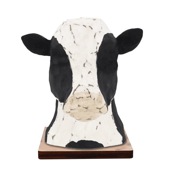 DIU Personality Hobby Lobby Decorative Cow Head Wearing Glasses Frame, Bedside Table & Desk Glasses Holder (1 PC)