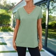 thumbnail image 5 of SUNBS Womens Short Sleeve V Neck Tee Shirts Casual Summer Tops for Women Casual Blouses, 5 of 7