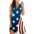 thumbnail image 2 of Brilliant Womens Dresses Plus Size Women's Casual Tank Top Dress Independence Day Printed Dress Summer Blue S-3XL, 2 of 5