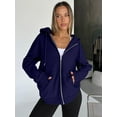 thumbnail image 3 of FUNING Womens Zip Up Hoodies Oversized Sweatshirts Fall Fashion Outfits Casual Jackets 2025 Winter Clothes, 3 of 6