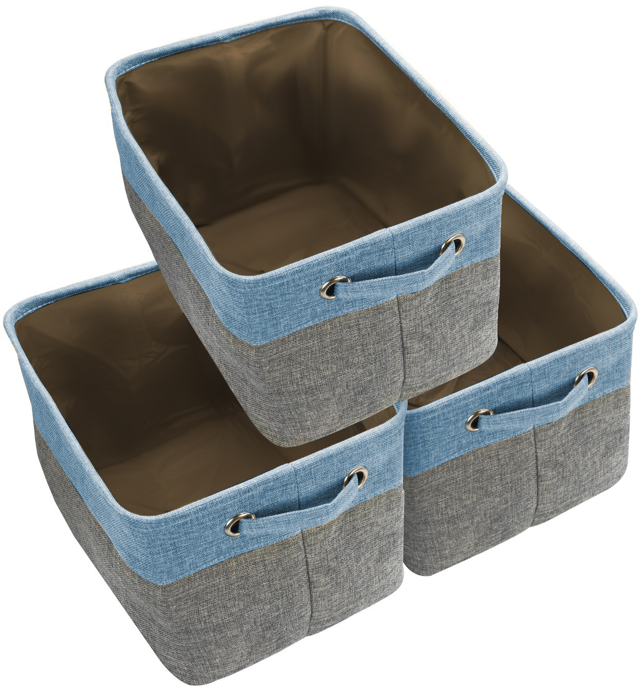 Kid Toys Sorbus Storage Bin Boxes with Lids Closet Fabric Baskets for Shelves and more Home Office Set of 3 Clothing Gray