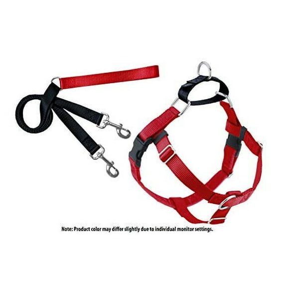 2 Hounds Design Freedom No-Pull Dog Harness Training Package, Large, Red