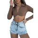 thumbnail image 3 of SAYOO, Top corto Sexy de manga larga para mujer, blusa corta informal básica con escote en V profundo, ropa de calle para discoteca SAYOO  moda, 3 of 8