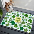 thumbnail image 4 of St. Patrick's Day 2'x3' Washable Rug, Spring Lucky Green Shamrock Cloud Blue Non-Slip Soft Doormat Area Rugs for Entrance Bathroom Bedsides, Carpet for Kitchen Bedroom, Entryway Floor Mat, 4 of 9