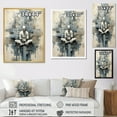 thumbnail image 4 of Designart "Abstract Art For Yoga Meditation In Blue And White I" Yoga Floater Framed Wall Art Living Room, 4 of 5