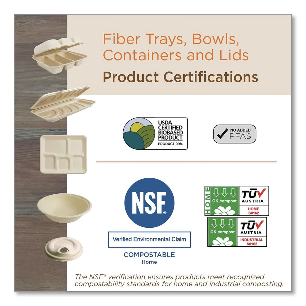 7 in. Diameter Paper Fiber Plates - Natural (1000/Carton)