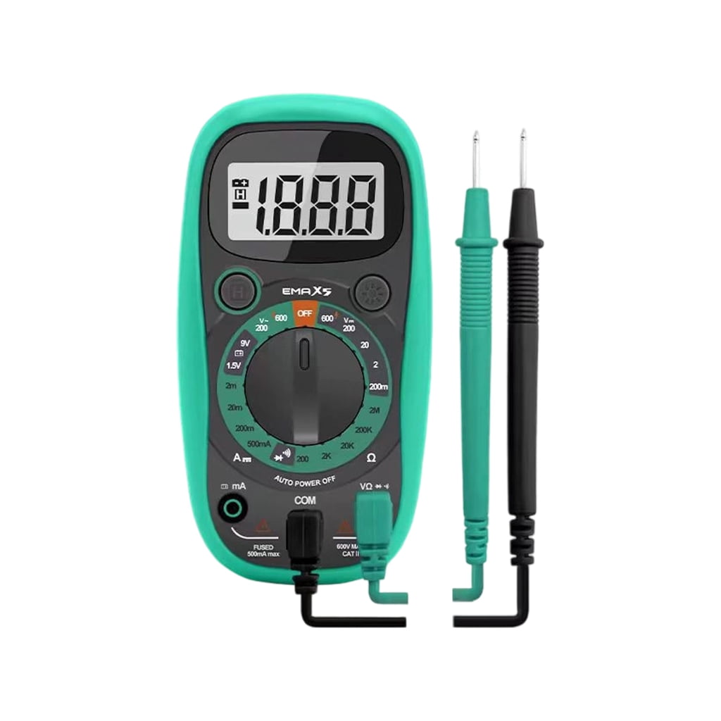 Ammeter Voltemter LCD Digital Multimeter 1999 Count Multi Tester with Backlit Buzzer Auto Off Portable Tester