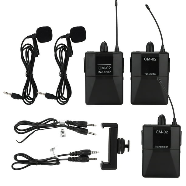 Wireless Transmitter Receiver Lavalier Lapel Micophone 16 Channel