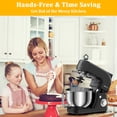 thumbnail image 4 of LINKChef Stand Mixer, 5.3QT 800W 6+P Speeds with Whisk, Dough Hook and Beater NEW (Black), 4 of 8
